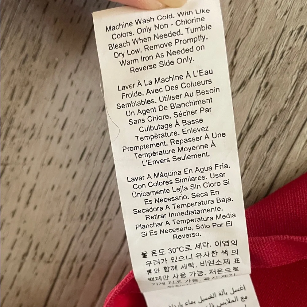 Williams Sonoma Red Canvas Utility Apron Dress with Cream Straps